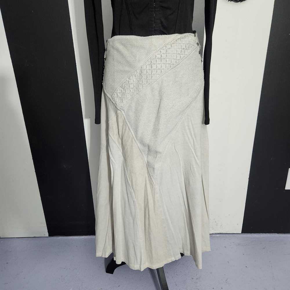 Elegant Asymmetrical Cream Skirt